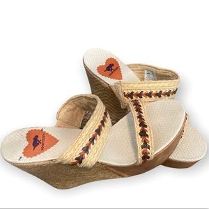 Rocket dog woven wedge Sandals size 7.5